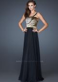 Picture of: Beaded Bodice Long Prom Dress with Open Back in Black, Style: 18743, Detail Picture 1