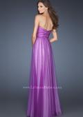 Picture of: Two Tone Empire Waist Net Gown with Sweetheart Neckline in Purple, Style: 18746, Back Picture