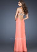 Picture of: Glam Chiffon Prom Dress with Sweetheart Neck and Beads in Orange, Style: 18796, Back Picture