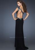 Picture of: Sexy One Shoulder Prom Dress with Front Slit and Open Back in Black, Style: 18805, Main Picture