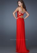 Picture of: V Neckline Long Prom Dress with Beaded Straps in Red, Style: 18825, Main Picture