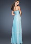 Picture of: Sequined Prom Dress with Chiffon Overlay and Gathers in Blue, Style: 18848, Back Picture