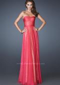 Picture of: Sequined Prom Dress with Chiffon Overlay and Gathers in Pink, Style: 18848, Detail Picture 1