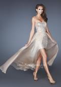 Picture of: Short Strapless Prom Dress with Detachable Chiffon Skirt in Nude, Style: 18872, Detail Picture 5