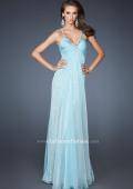 Picture of: Long Sequin Prom Dress with Chiffon Overlay in Blue, Style: 18896, Main Picture