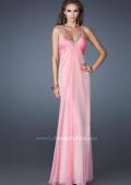 Picture of: Long Sequin Prom Dress with Chiffon Overlay in Pink, Style: 18896, Detail Picture 2