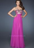 Picture of: Long Chiffon Prom Dress with Embellished Bodice in Pink, Style: 18897, Main Picture