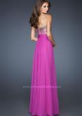 Picture of: Long Chiffon Prom Dress with Embellished Bodice in Pink, Style: 18897, Back Picture