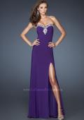 Picture of: Strapless Jersey Prom Dress with Embellished Trim in Purple, Style: 18916, Main Picture