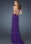 Picture of: Strapless Jersey Prom Dress with Embellished Trim in Purple, Style: 18916, Back Picture
