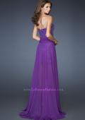 Picture of: Sequin Fitted Prom Dress with Detachable Chiffon Skirt in Purple, Style: 18922, Back Picture