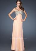 Picture of: Strapless Long Chiffon Prom Dress with Embellished Bodice in Orange, Style: 18942, Main Picture