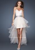 Picture of: Strapless Sequin Prom Dress with Detachable High Low Skirt in White, Style: 18955, Main Picture