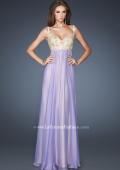 Picture of: Long Chiffon Prom Dress with Embellished Bodice in Purple, Style: 18990, Main Picture