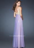 Picture of: Long Chiffon Prom Dress with Embellished Bodice in Purple, Style: 18990, Back Picture