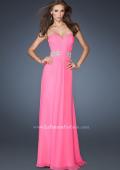 Picture of: Strapless Long Chiffon Prom Gown with Pleated Bodice in Pink, Style: 19012, Main Picture