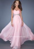 Picture of: Strapless Long Chiffon Prom Dress with Embellished Waist in Pink, Style: 19123, Main Picture
