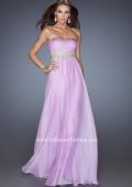 Picture of: Strapless Long A-line Prom Dress with Embellished Belt in Purple, Style: 19130, Detail Picture 1
