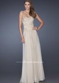 Picture of: Long Strapless A-line Dress with Lace Bodice in Nude, Style: 19175, Main Picture