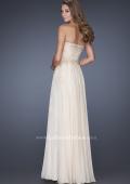 Picture of: Long Strapless A-line Dress with Lace Bodice in Nude, Style: 19175, Back Picture