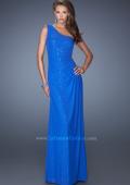 Picture of: One Shoulder Long Sequin Prom Dress with Net Overlay in Blue, Style: 19223, Main Picture