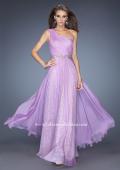 Picture of: One Shoulder Long Sequin Prom Dress with Chiffon Overlay in Purple, Style: 19280, Main Picture