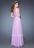 Picture of: One Shoulder Long Sequin Prom Dress with Chiffon Overlay in Purple, Style: 19280, Back Picture