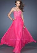 Picture of: Long Chiffon Strapless Prom Gown with Embellished Bodice in Pink, Style: 19366, Main Picture