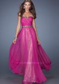 Picture of: Long Strapless Sequin Prom Dress with Chiffon Overlay in Pink, Style: 19388, Main Picture
