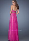 Picture of: Long Strapless Sequin Prom Dress with Chiffon Overlay in Pink, Style: 19388, Back Picture