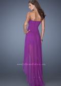 Picture of: High Low Strapless Prom Dress with a Drop Waist in Purple, Style: 19447, Back Picture