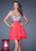 Picture of: Short Prom Dress with Intricately Embellished Bodice in Pink, Style: 19469, Main Picture