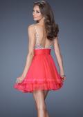 Picture of: Short Prom Dress with Intricately Embellished Bodice in Pink, Style: 19469, Back Picture