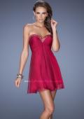 Picture of: Strapless Short Dress with a Sweetheart Sequin Trim in Pink, Style: 19475, Detail Picture 1