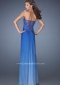 Picture of: Long Strapless Ombre Prom Dress with Embellished Lace in Blue, Style: 19549, Back Picture