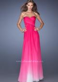 Picture of: Long Strapless Ombre Prom Dress with Embellished Lace in Pink, Style: 19549, Detail Picture 1
