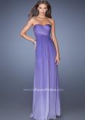 Picture of: Long Strapless Ombre Prom Dress with Embellished Lace in Purple, Style: 19549, Detail Picture 2
