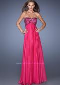 Picture of: Strapless Chiffon Prom Dress with Sequined Lace Bodice in Pink, Style: 19565, Main Picture