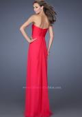 Picture of: Strapless Chiffon Prom Dress Pleated Bodice in Pink, Style: 19566, Back Picture