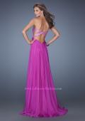 Picture of: Long Chiffon Prom Dress with Sweetheart Sequined Bodice in Purple, Style: 19641, Back Picture