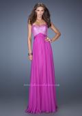 Picture of: Long Chiffon Prom Dress with Sweetheart Sequined Bodice in Purple, Style: 19641, Detail Picture 5