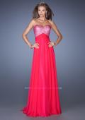 Picture of: Long Chiffon Prom Dress with Sweetheart Sequined Bodice in Pink, Style: 19641, Detail Picture 6