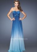 Picture of: Strapless Ombre Long Prom Dress with Beaded Details in Blue, Style: 19652, Main Picture