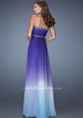 Picture of: Strapless Ombre Long Prom Dress with Beaded Details in Purple, Style: 19652, Back Picture