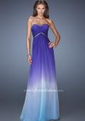 Picture of: Strapless Ombre Long Prom Dress with Beaded Details in Purple, Style: 19652, Detail Picture 1