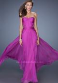 Picture of: Strapless Chiffon Prom Dress with Intricately Pleated Bodice in Pink, Style: 19662, Main Picture