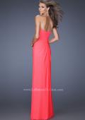 Picture of: Long Strapless Prom Dress with Bedazzled Sweetheart Bodice in Pink, Style: 19679, Back Picture