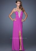 Picture of: Long Strapless Prom Dress with Bedazzled Sweetheart Bodice in Purple, Style: 19679, Detail Picture 3