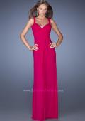 Picture of: Jersey Prom Dress with Pleated Bodice and Sparkling Trim in Pink, Style: 19704, Main Picture