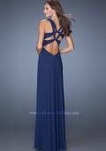 Picture of: Jersey Prom Dress with Pleated Bodice and Sparkling Trim in Blue, Style: 19704, Detail Picture 1